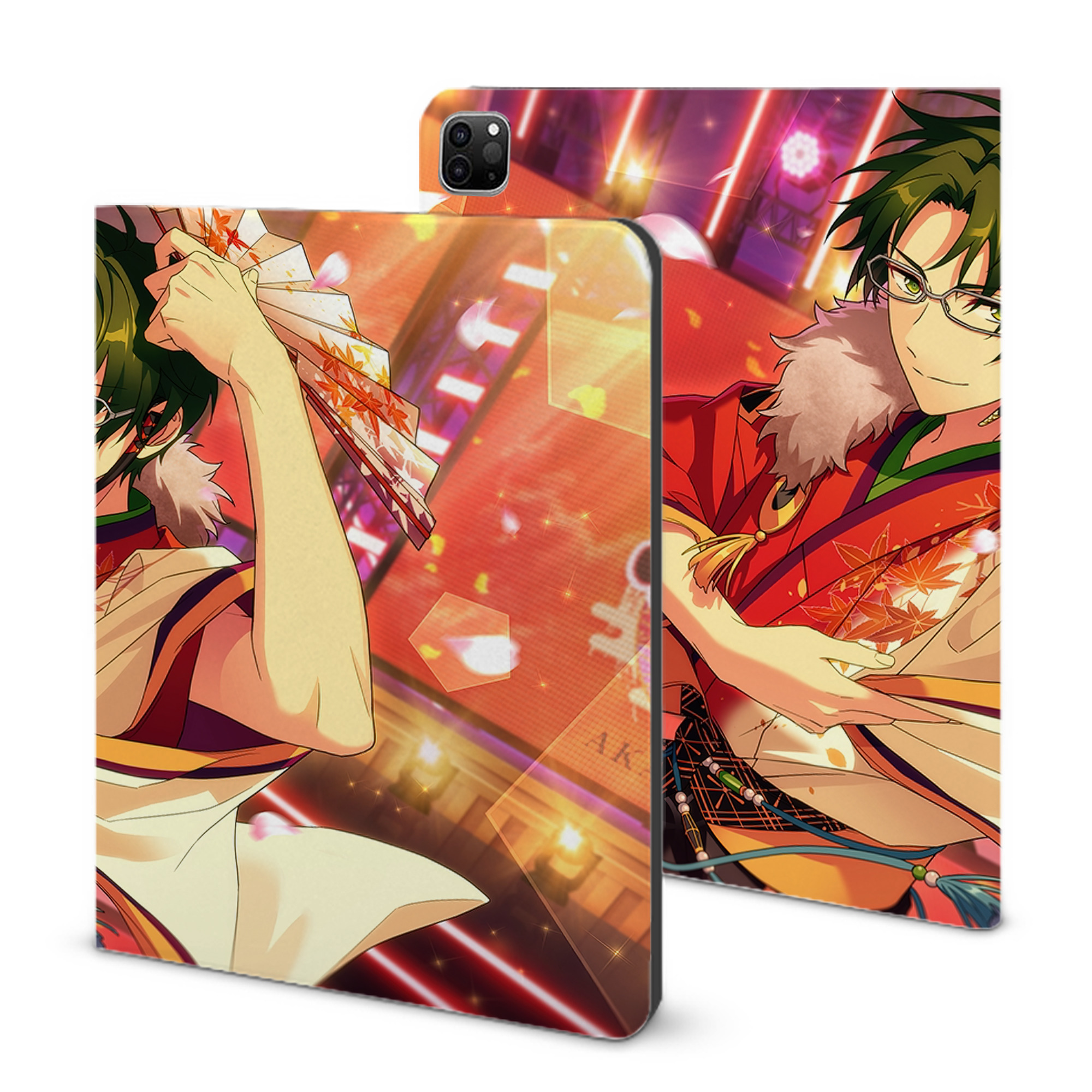 （画像用） あんさんぶるスターズ! Ensemble Stars IPad ケース ブック型 PUレザー TPU 耐衝撃 軽量 薄型 ペン収納なし 全面保護 IPad 各モデル対応